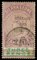 O        48-51 (55-58) 1897 2½d On 3d Dull Purple And Green Q Victoria^ Stamp Duty Surcharged SG Types 8,... - Sierra Leona (...-1960)