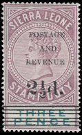 *        48-51 (55-58) 1897 2½d On 3d Dull Purple And Green Q Victoria^ Stamp Duty Surcharged SG Types 8,... - Sierra Leone (...-1960)