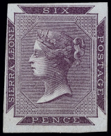 P        1a Var (1 Var Footnoted) 1859 6d Dull Purple Q Victoria,^ Imperf, Four Large To Close Margins, De La Rue... - Sierra Leona (...-1960)