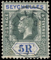 O        74-89, 80a, 81a, 85a, 87a (82-97, 88c, 89b, 93a, 95a) 1917-20 2¢-5R K George V^, Wmkd MCA, Perf 14,... - Seychelles (...-1976)