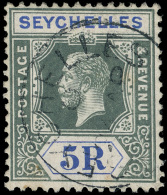 O        74-89, 80a, 81a, 85a, 87a (82-97, 88c, 89b, 93a, 95a) 1917-20 2¢-5R K George V^, Wmkd MCA, Perf 14,... - Seychellen (...-1976)