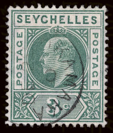 O        53 (61) 1906 3¢ Green K Edward VII^, Wmkd MCA, With A "TAKAMAKA" Village Cds, A Very Rare Rural Town... - Seychelles (...-1976)