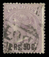 O        A38 (Z45) 1878 2R50 On 5' Bright Mauve Q Victoria^ Of Mauritius, SG Type 17 Surcharge, Used In The... - Mauritius (...-1967)