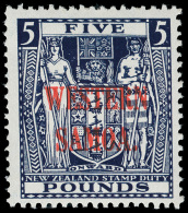 *        195-202 (207-214) 1945-48 2'6d-£5 Coats Of Arms Postal Fiscal Of New Zealand^ Overprinted "WESTERN... - Samoa
