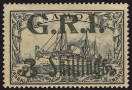 *        112 (113) 1914 3' On 3M Violet-black Kaiser's Yacht^ Overprinted "G.R.I." And Surcharged, Only 458... - Samoa (Staat)