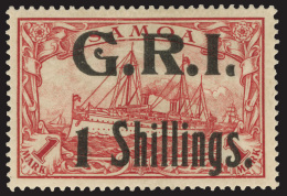 *        110 (110) 1914 1' On 1M Carmine Kaiser's Yacht^ Overprinted "G.R.I." And Surcharged SG Type 14, Unwmkd,... - Samoa