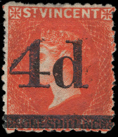 *        33 (35) 1881 4d On 1' Bright Vermilion Q Victoria^, Wmkd Small Star Sideways, Perf 11 To 12½, Local... - St.Vincent (...-1979)