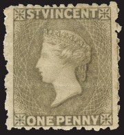 *        26 (37) 1881 1d Drab Q Victoria^, Wmkd Small Star, Perf 11 To 12½, Scarce, Rich Color, Remarkably... - St.Vincent (...-1979)