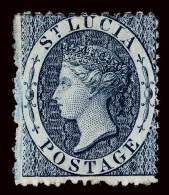 *        5 (7) 1863 (4d) Indigo Q Victoria^, Wmkd CC, Perf 12½, OG,LH, Fine Scott Retail $140…SG $180 - St.Lucia (1979-...)