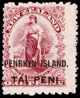 *        2b (6) 1902 1d Carmine Commerce Of New Zealand^ Overprinted "PENRHYN ISLAND.", With Brown Surcharge, Perf... - Penrhyn