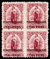 */[+]    2a (3) 1902 1d Carmine Commerce Of New Zealand^ Overprinted "PENRHYN ISLAND.", With Brown Surcharge, Perf... - Penrhyn