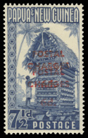 **       J3a (D4a) 1960 6d On 7½d Blue Kiriwana Yam House Postage Due^ Surcharged SG Type D2 In Red, ERROR -... - Papouasie-Nouvelle-Guinée