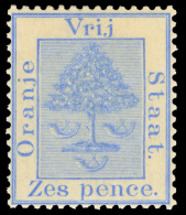 *        9 (footnoted After 87) 1900 6d Blue Orange Tree^, Prepared For Use But Seized (and Subsequently... - Oranje Vrijstaat (1868-1909)