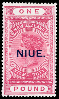 *        32 Var-34 Var (37a-37c) 1927-29 5'-£1 Q Victoria^ Postal Fiscals Of New Zealand Overprinted "NIUE",... - Niue