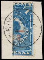 /\       49 (57) 1894 ½d On Half Of 1d Dull Blue Q Victoria Opobo River Provisional^, SG Type 15 Surcharge,... - Other & Unclassified