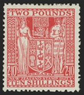 *        AR90 (F207) 1951 £2 10' Red Coat Of Arms^ Postal Fiscal On "Wiggins Teape" Chalk-surfaced Paper With... - Fiscaux-postaux
