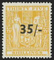 *        AR70 (F186) 1939 35/- On 35' Orange-yellow Brown Coat Of Arms^ Postal Fiscal Overprinted SG Type 7 On... - Fiscaux-postaux