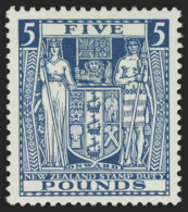 *        AR69 (F168) 1931-35 £5 Indigo-blue Coat Of Arms^ Postal Fiscal, On Thick, Opaque Chalk-surfaced... - Steuermarken/Dienstmarken