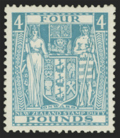 *        AR67 (F166) 1935 £4 Light Blue Coat Of Arms^ Postal Fiscal On Thick, Opaque, Chalk-surfaced "Cowan"... - Steuermarken/Dienstmarken