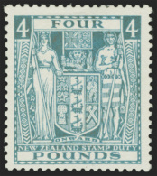 *        AR67 (F166) 1935 £4 Light Blue Coat Of Arms^ Postal Fiscal On Thick, Opaque, Chalk-surfaced "Cowan"... - Fiscaux-postaux