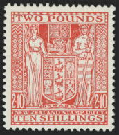 *        AR64 (F163) 1931 £2 10' Red Coat Of Arms^ Postal Fiscal On Thick, Opaque, Chalk-surfaced "Cowan"... - Fiscaux-postaux