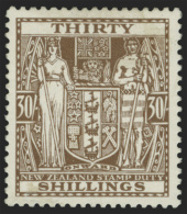 *        AR61 (F160) 1935 30' Brown Coat Of Arms^ Postal Fiscal On Thick, Opaque, Chalk-surfaced "Cowan" Paper,... - Steuermarken/Dienstmarken