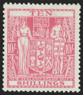 *        AR56 Var (F177) 1936-39 10' Pale Carmine-lake Coat Of Arms^ Postal Fiscal On Thin, Hard "Wiggins Teape"... - Fiscaux-postaux