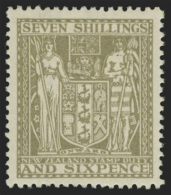 *        AR 53 Var (F185) 1940 7'6d Olive-grey Coat Of Arms^ Postal Fiscal On Thin, Hard "Wiggins Teape" Paper With... - Steuermarken/Dienstmarken