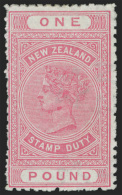 *        AR44 Var (F77) 1903 £1 Rose-pink Q Victoria^ Postal Fiscal On Unsurfaced "Cowan" Paper, Wmkd... - Fiscaux-postaux