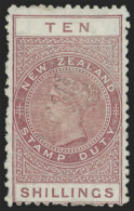 *        AR42 Var (F75) 1903 10' Brown-red Q Victoria^ Postal Fiscal On Unsurfaced "Cowan" Paper, Wmkd Single-lined... - Fiscal-postal