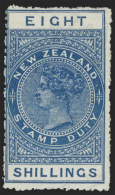 *        AR40 Var (F85) 1906 8' Deep Blue Q Victoria^ Postal Fiscal On Unsurfaced "Cowan" Paper, Wmkd Single-lined... - Fiscaux-postaux