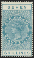 *        AR38 Var (F137) 1925-30 7' Pale Blue Q Victoria^ Postal Fiscal On Thick, Opaque, Chalk-surfaced "Cowan"... - Fiscaux-postaux