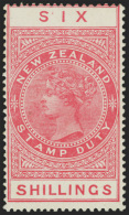 *        AR37 Var (F136) 1925-30 6' Rose Q Victoria^ Postal Fiscal On Thick, Opaque, Chalk-surfaced "Cowan" Paper,... - Fiscaux-postaux