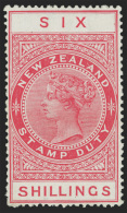 *        AR37 Var (F116) 1913-21 6' Rose Q Victoria^ Postal Fiscal On Unsurfaced "Cowan" Paper, Wmkd Single-lined... - Steuermarken/Dienstmarken