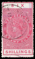 O        AR37 (F82) 1906 6' Rose Q Victoria Postal Fiscal^, Perf 14, ERROR -  Wmkd NZ Inverted, Lightly Canceled,... - Fiscaux-postaux