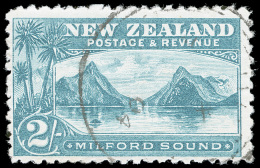 O        121 (269a) 1903 2' Blue-green Milford Sound^, Unwmkd, Laid Paper, Scarce Wellington Printing (paper Of... - Oblitérés