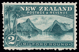*        121 (269a) 1903 2' Blue-green Milford Sound^, Unwmkd, Laid Paper, Scarce Wellington Printing (paper Of... - Ongebruikt