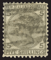 O        60 (186) 1878 5' Grey Q Victoria,^ Wmkd NZ And Small Star Wide Apart, Perf 12x11½ Comb, Exceptional... - Oblitérés