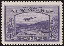 *        C44 (204) 1935 £2 Bright Violet Bulolo Goldfields Air Mail^, Unwmkd, Perf  11, OG, LH, SUPERB Scott... - Papouasie-Nouvelle-Guinée