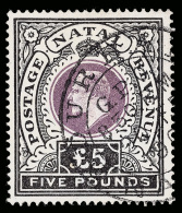 O        81-98 (127-44) 1902-03 ½d-£5 K Edward VII^ Wmkd CC And CA, Perf 14, Cplt (18) To The... - Natal (1857-1909)