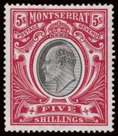 *        12-21 (14-23) 1903 ½d-5' K Edward VII^ And Device Of The Colony, Wmkd CA Or CC, Perf 14, Cplt (10),... - Montserrat