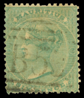 O        24-31 (46-53) 1860-63 1d-1' Q Victoria^, Unwmkd, Perf 14, Cplt (8), Scarce, F-VF Scott Retail... - Maurice (...-1967)