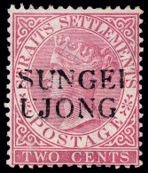*        25 (41) 1886 2¢ Pale Rose Q Victoria^ Of Straits Settlements, Overprinted "SUNGEI UJONG" SG Type 26,... - Autres & Non Classés