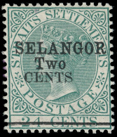 *        19-23 (44-48) 1891 2¢ On 24¢ Green Q Victoria^ Of Straits Settlements Surcharged SG Types 35-39,... - Selangor