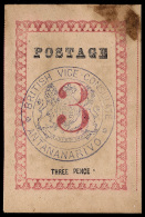 *        19a (30) 1886 3d Rose, Violet Vice-Consulate Seal^, Type II (no Stop After "Postage"), Sound, Brownish... - Other & Unclassified