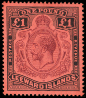 *        61-83, 63b (58-80) 1921-29 ¼d-£1 K George V^, Die II, Wmkd Script CA And Crown CA For The... - Leeward  Islands