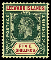 *        58-60 (51a, 54a, 57a) 1913 3d-5' K George V^ Surface-colored Paper (whitebacks), Wmkd MCA, Cplt (3),... - Leeward  Islands