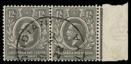 O        5 (69) 1921-22 12¢ Slate-grey K George V^, Wmkd Script CA, Perf 14, This Is Among The Rarest Used... - Protectoraten Van Oost-Afrika En Van Oeganda