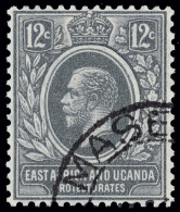 O        5 (69) 1921-22 12¢ Slate-grey K George V, Wmkd Script CA, Perf 14,^ This Is Among The Rarest Used... - East Africa & Uganda Protectorates