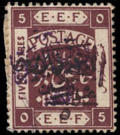 O        87 Var (79c) 1923 5/10 Pi On 5 Pi Deep Purple, Violet Arab Government Of The East Overprint^ SG Type 6,... - Jordanien